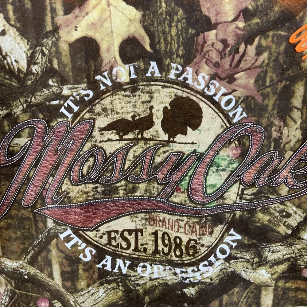 Delta T Shirt‎ Sz XL Mossy Oak Orange Camo Hunting